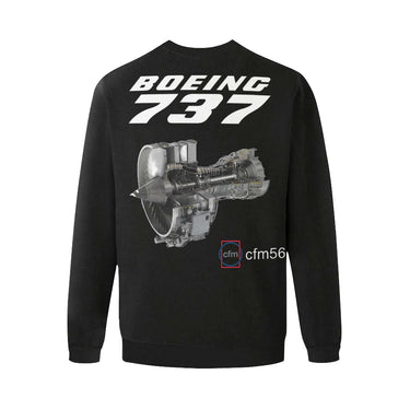 BOEING 737 Men's Oversized Fleece Crew Sweatshirt e-joyer